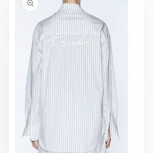 KSUBI Oversized Shirt - Blue Stripe size medium poplin cotton